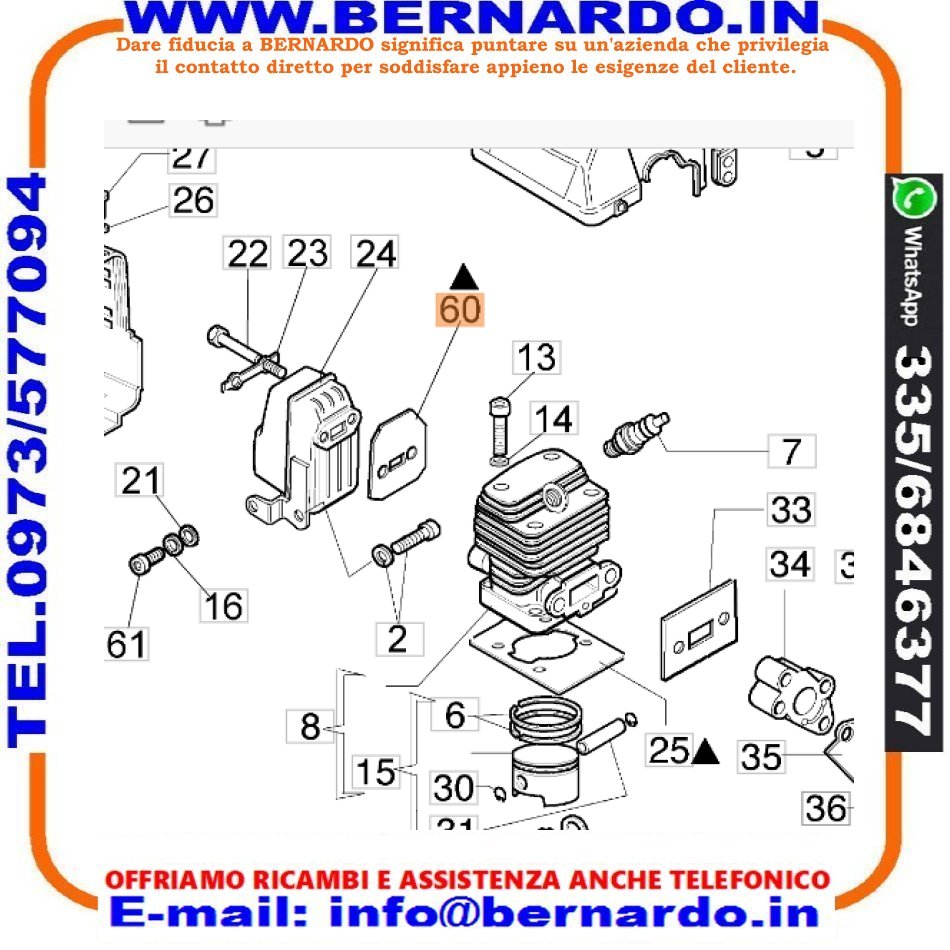 RICAMBI OLEO MAC 735S BERNARDO IN